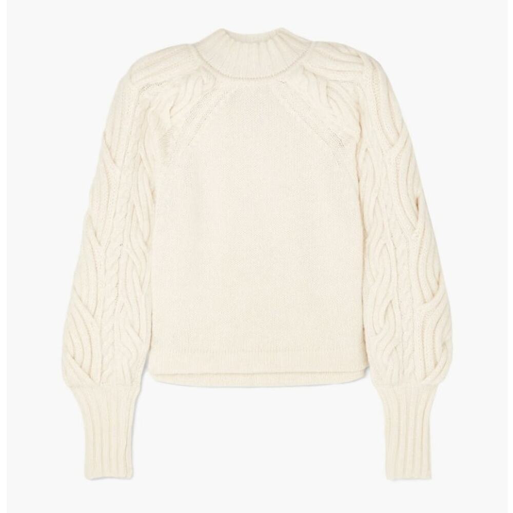 Bite Studios Cable-knit Organic Cottonblend Sweater - S - Ecru